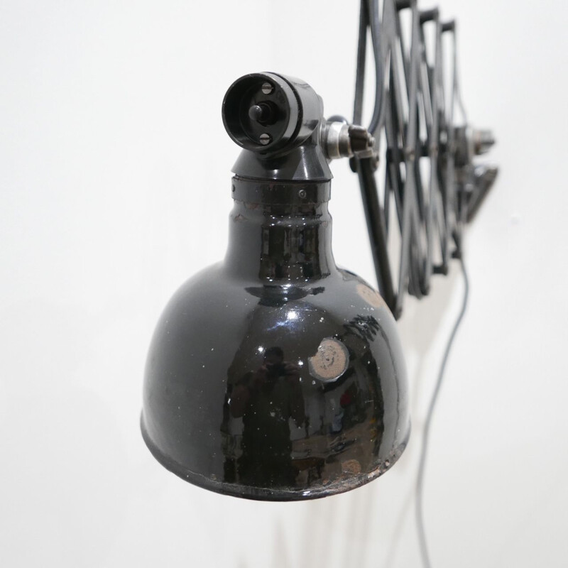 Paire de lampes à ciseaux vintage industrielles Black Rademacher 1930