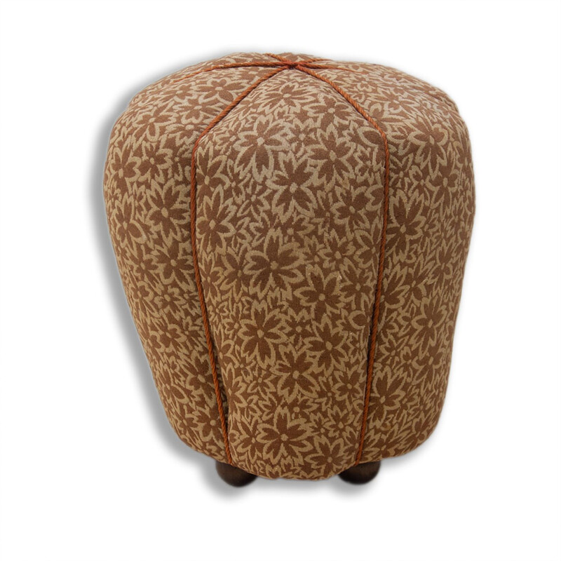 Vintage pouffe por Jindřich Halabala Checoslováquia 1950