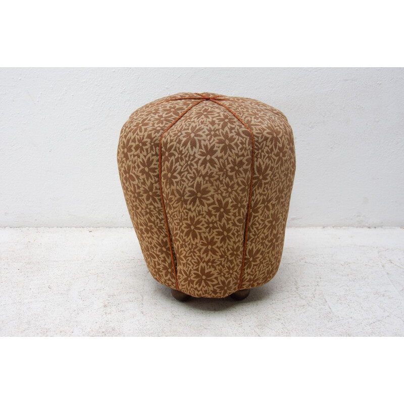 Vintage pouffe by Jindřich Halabala Czechoslovakia 1950s