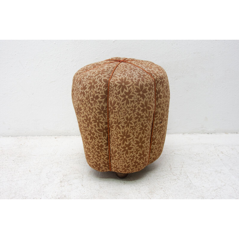 Vintage pouffe by Jindřich Halabala Czechoslovakia 1950s