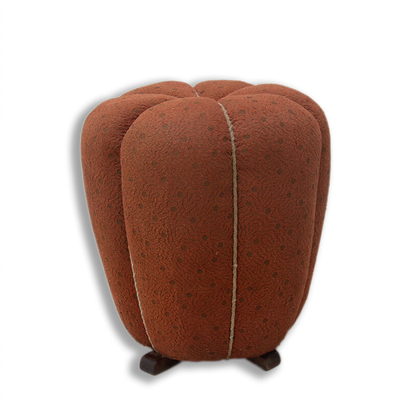 Vintage pouffe by Jindřich Halabala Czechoslovakia 1950s