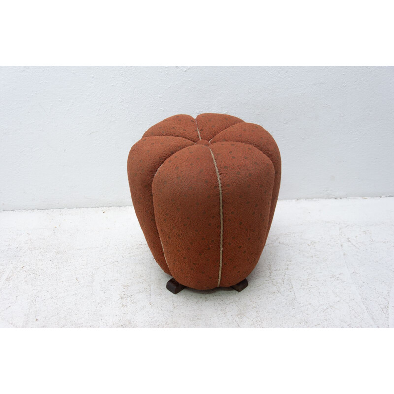 Pouf vintage di Jindřich Halabala Cecoslovacchia 1950