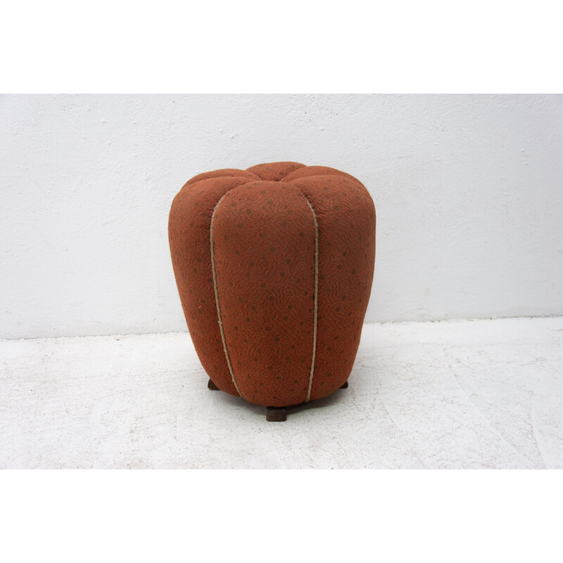 Vintage pouffe by Jindřich Halabala Czechoslovakia 1950s