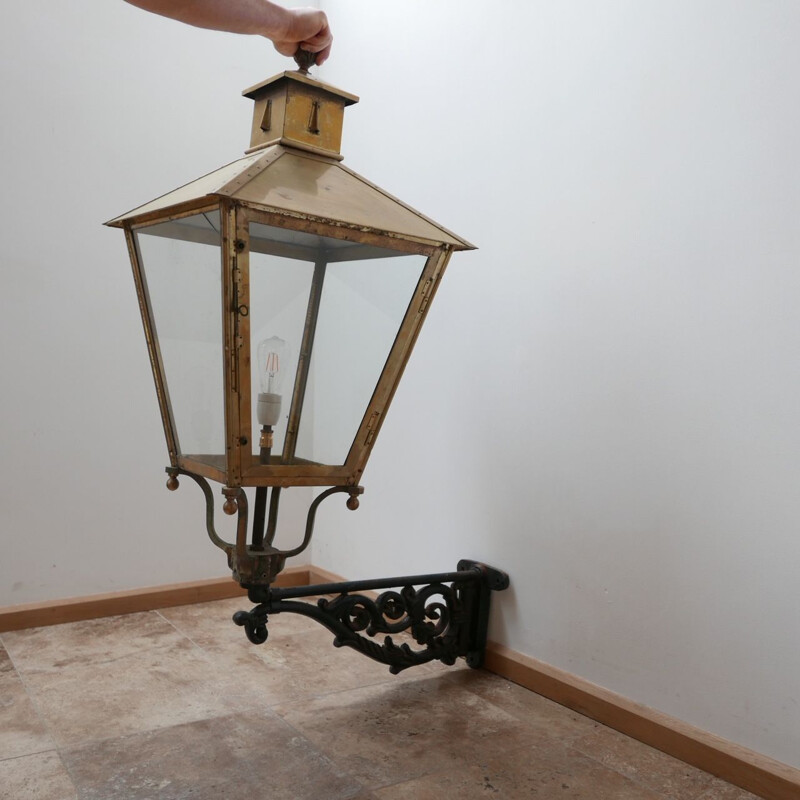 Pair of vintage Brass Huge Wall Lanterns from The Hague