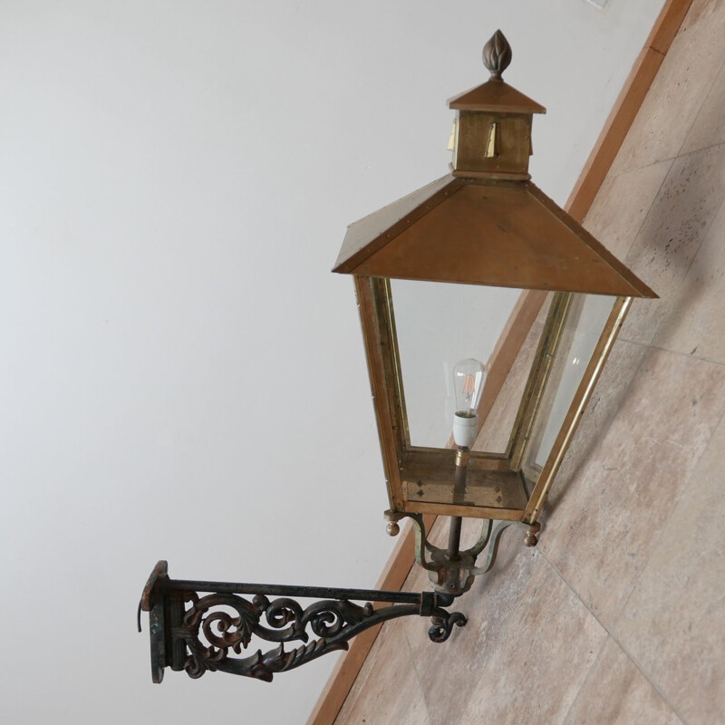 Pair of vintage Brass Huge Wall Lanterns from The Hague