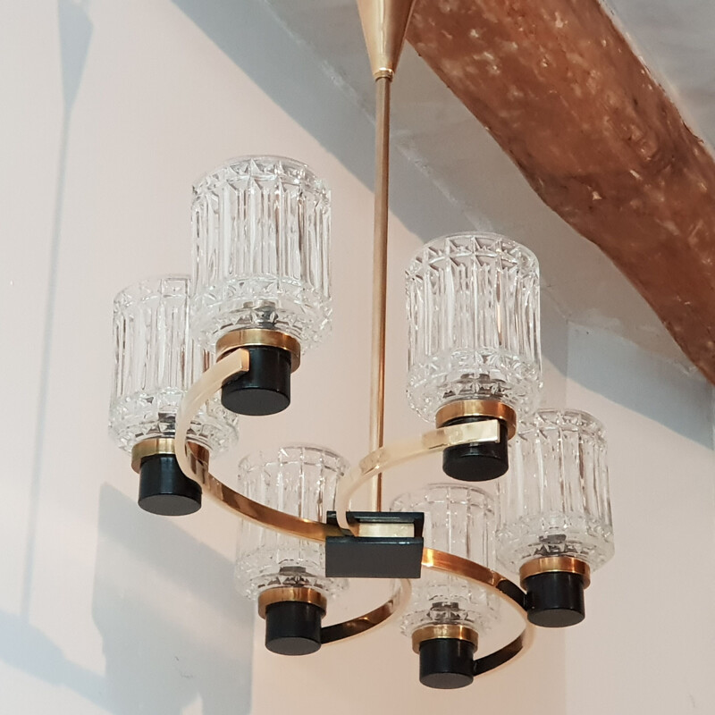 Vintage chandelier house Arlus 1950s