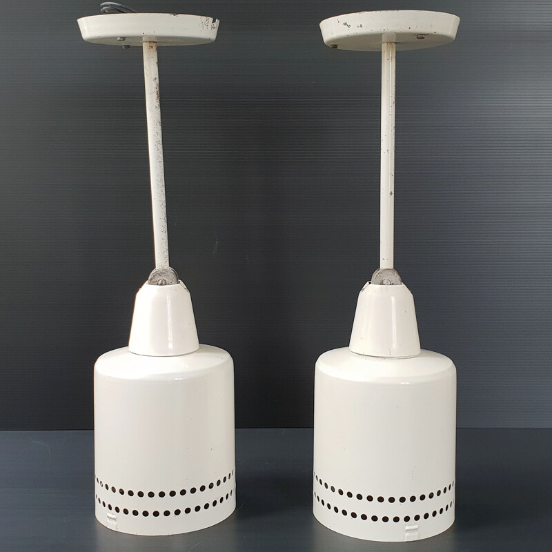 Pair of vintage porcelain sconces, 1950