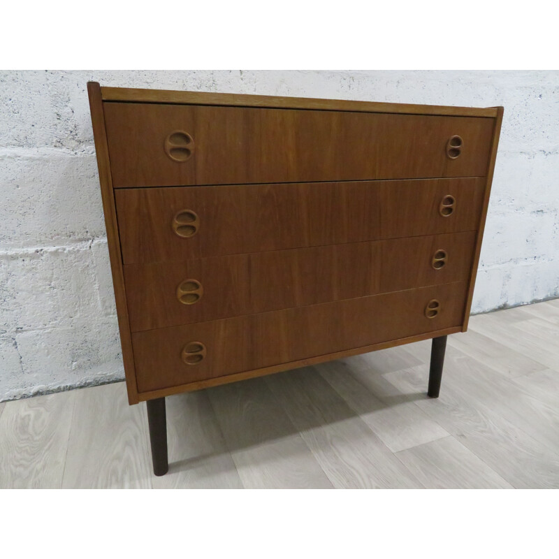 Vintage teak chest of drawers Scandinavian 1960s