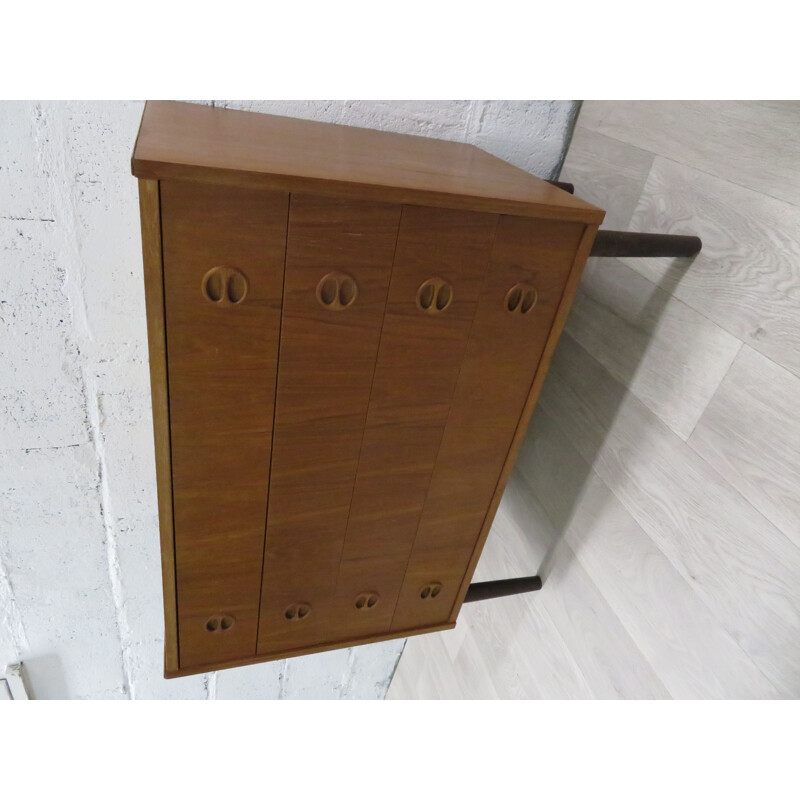 Vintage teak chest of drawers Scandinavian 1960s