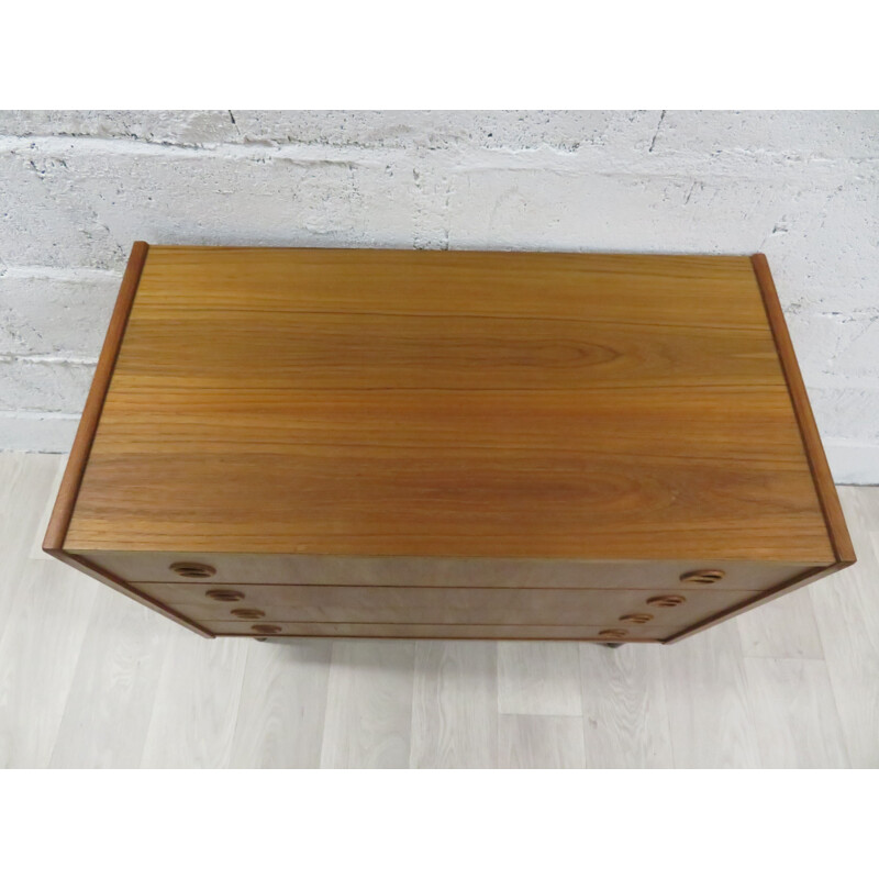 Vintage teak chest of drawers Scandinavian 1960s