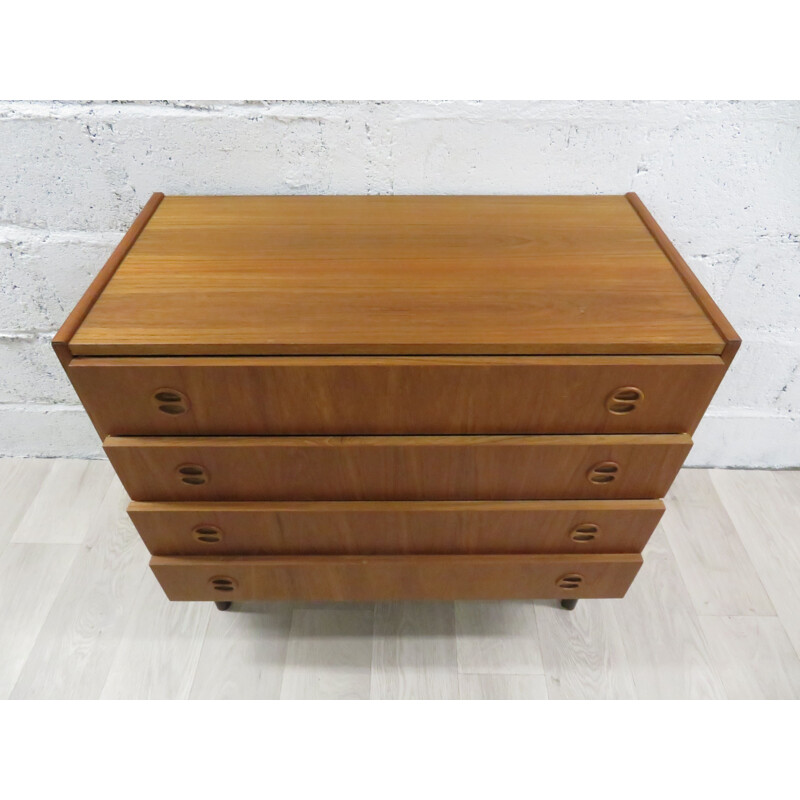 Vintage teak chest of drawers Scandinavian 1960s