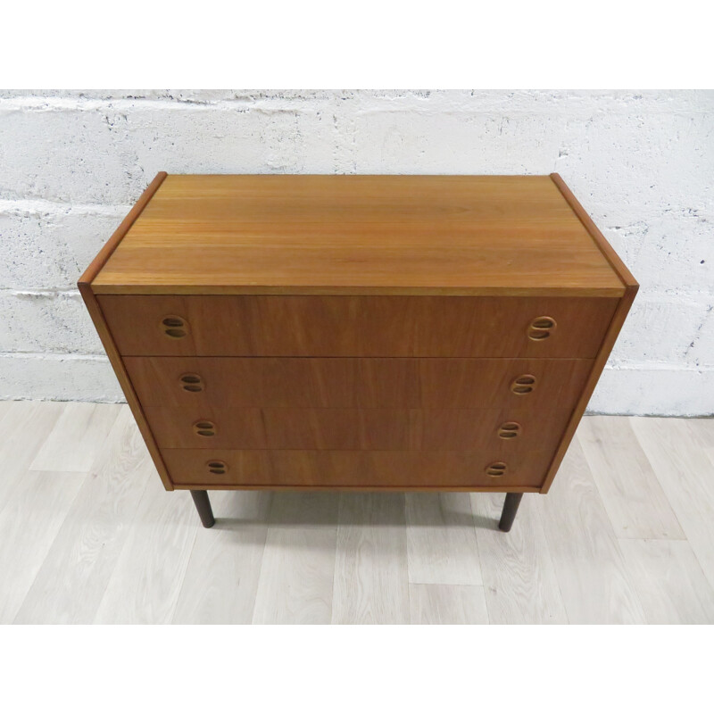 Vintage teak chest of drawers Scandinavian 1960s