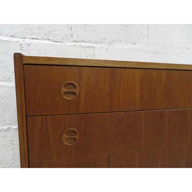 Vintage teak chest of drawers Scandinavian 1960s