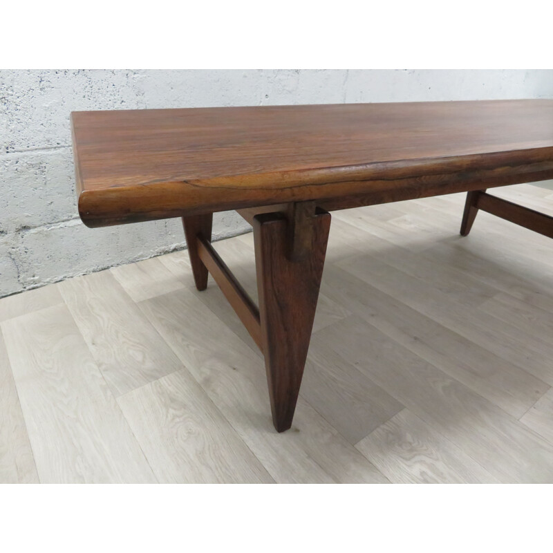 Vintage Illum Wikkelso coffee table in rosewood Scandinavian 1960s