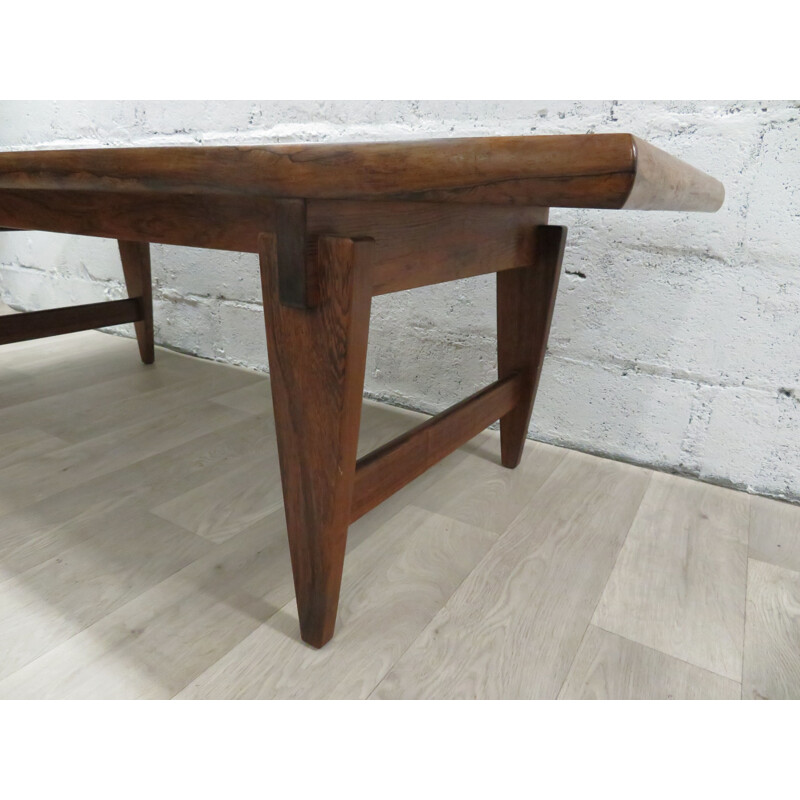 Vintage Illum Wikkelso coffee table in rosewood Scandinavian 1960s