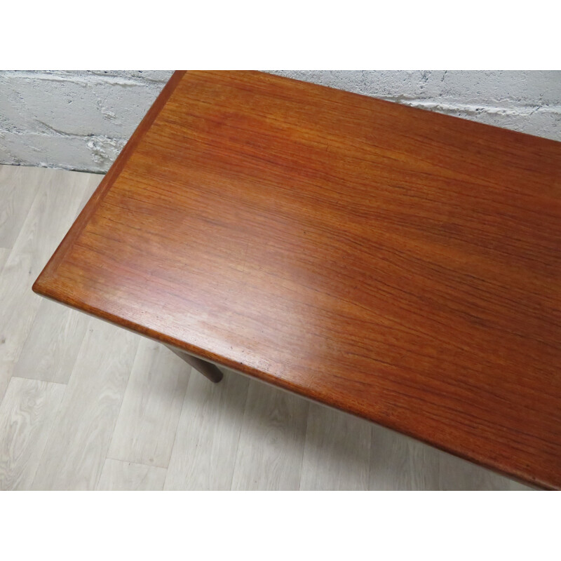 Table basse vintage en teck scandinave 1960