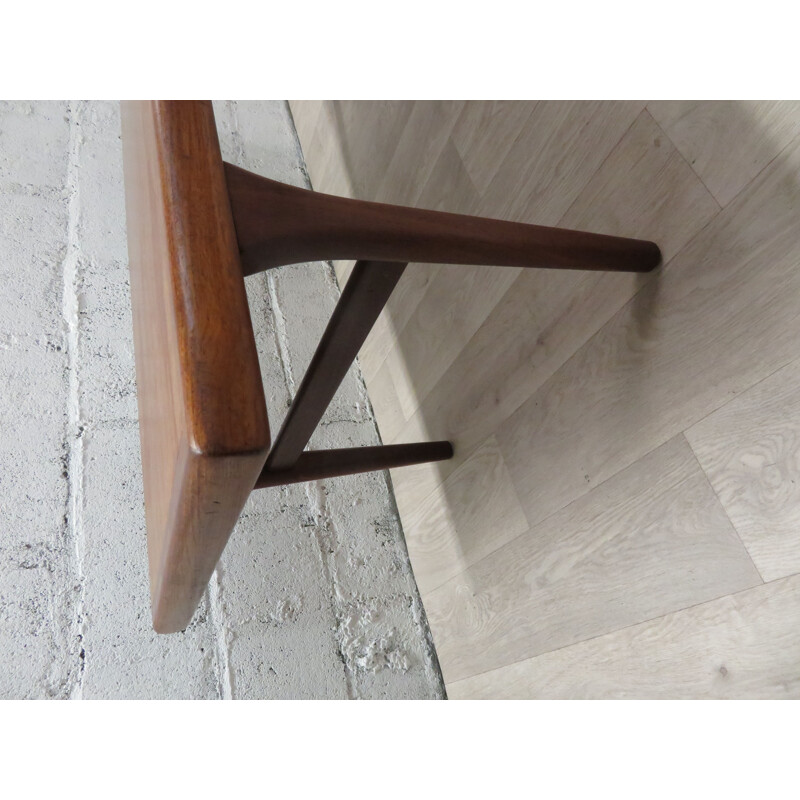 Table basse vintage en teck scandinave 1960