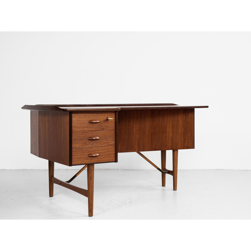 Midcentury Boomerang desk in teak and oak by Peter Lovig Nielsen 1950s