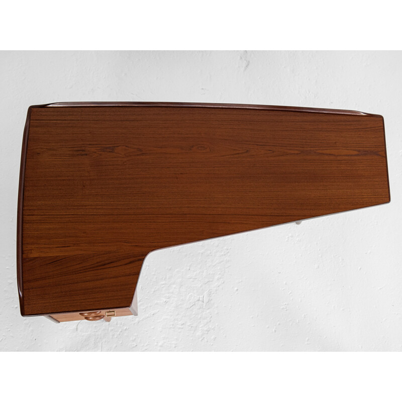 Midcentury Boomerang desk in teak and oak by Peter Lovig Nielsen 1950s