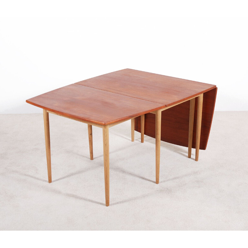 Vintage teak and oak table by Hans J. Wegner for Andreas Tuck 1960s