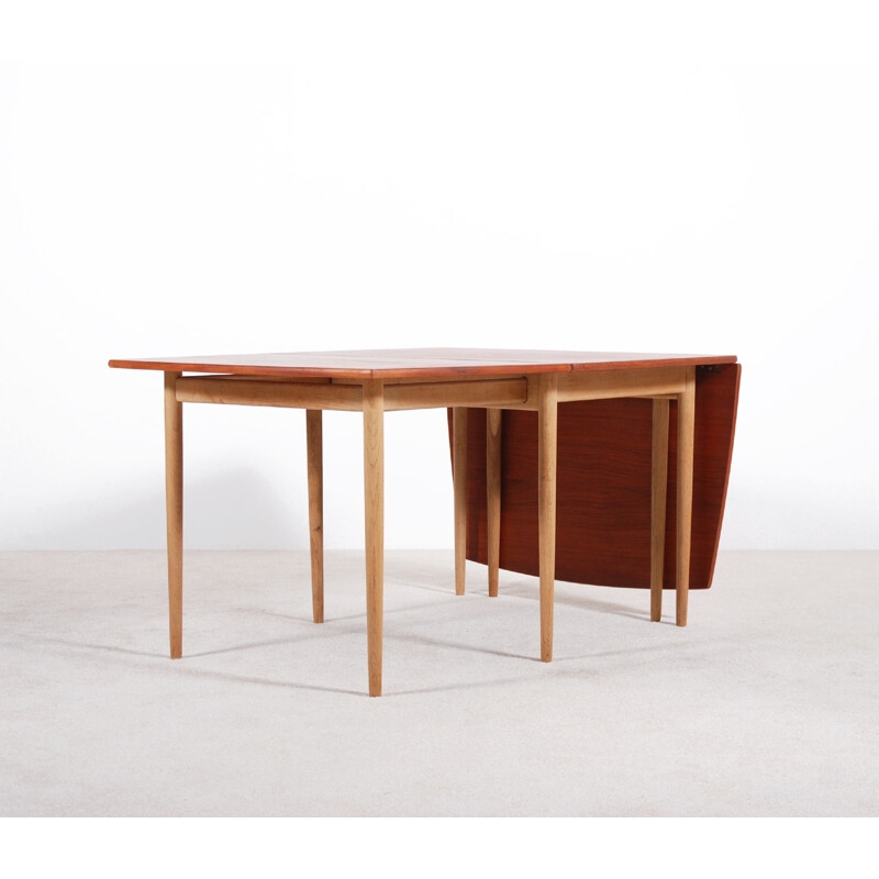 Vintage teak and oak table by Hans J. Wegner for Andreas Tuck 1960s