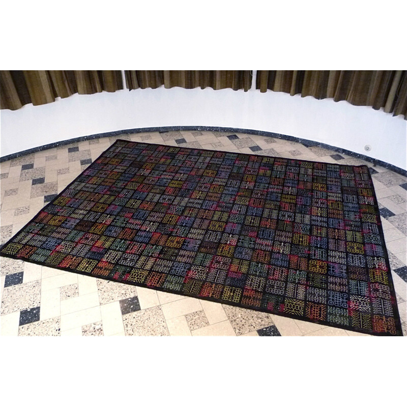Large Turkbaff multicolored carpet - 1960s 