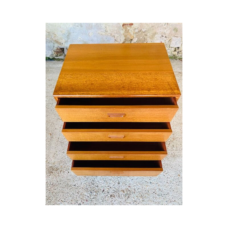 Scandinavian vintage teak chest of 4 drawers by Kempkes, Netherlands 1960