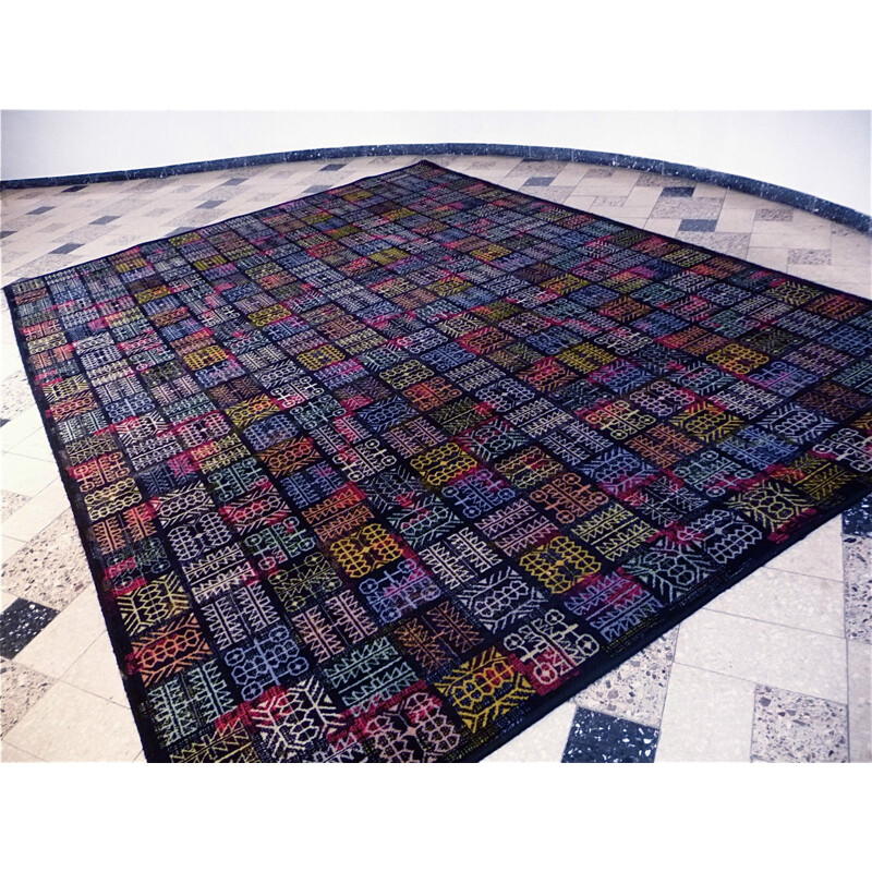 Large Turkbaff multicolored carpet - 1960s 