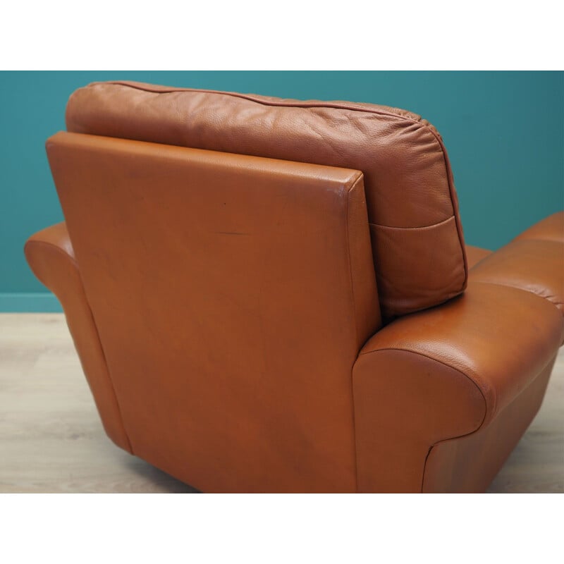 Vintage Leather armchair Denmark 1970s