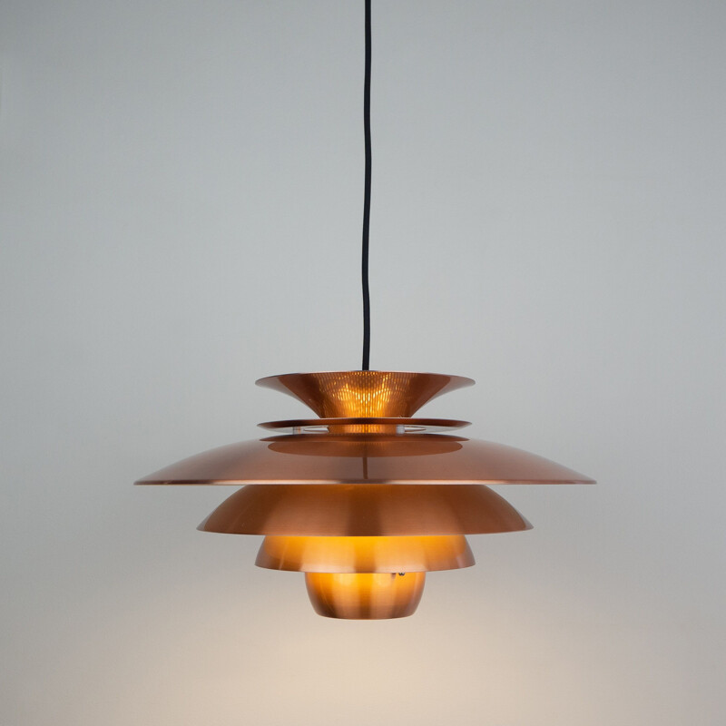 Vintage pendant lamp Verona by Kurt Wiborg Jeka Denmark 1980s