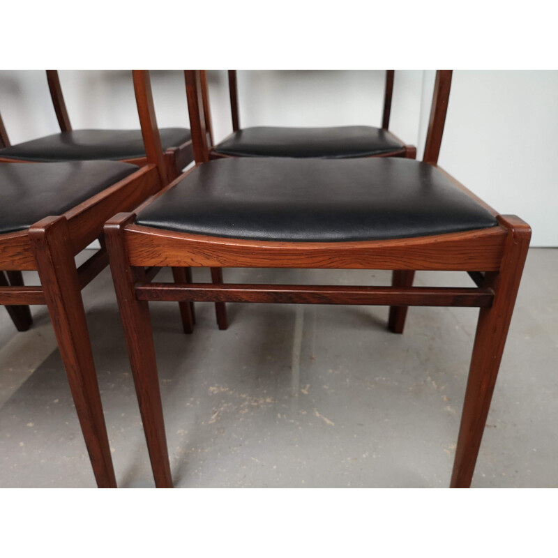 Set of 6 vintage rosewood chairs scandinavian