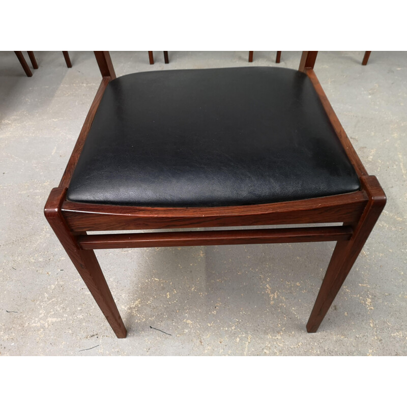 Set of 6 vintage rosewood chairs scandinavian