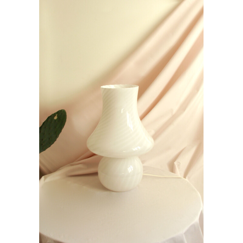 Lampe champignon vintage Murano Magnolia Swirl Italie 1970