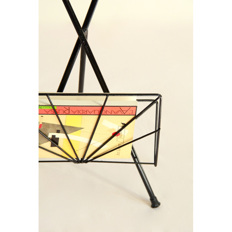 Vintage Mirtillo Magazine Rack with Glossy Ashtray Italy 1950s