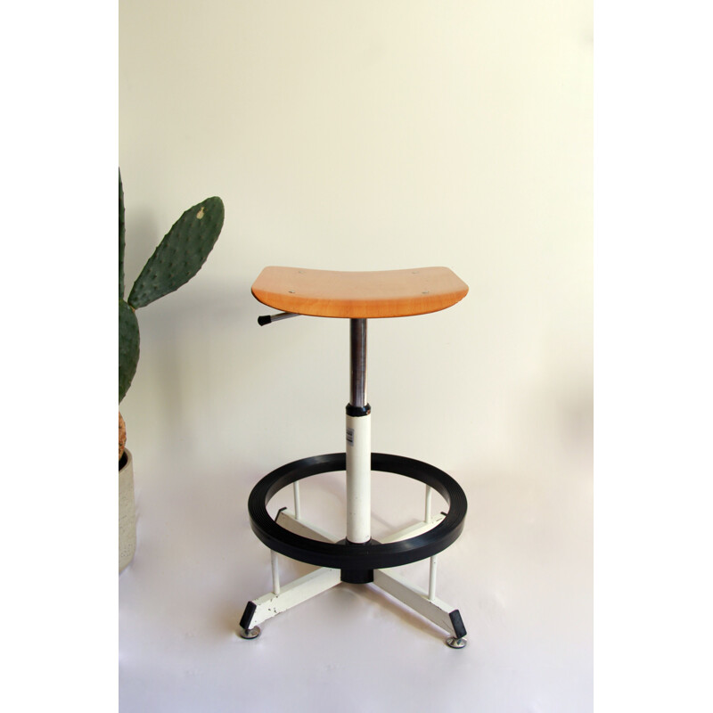 Vintage Stool by Giorgio Italy 1970s