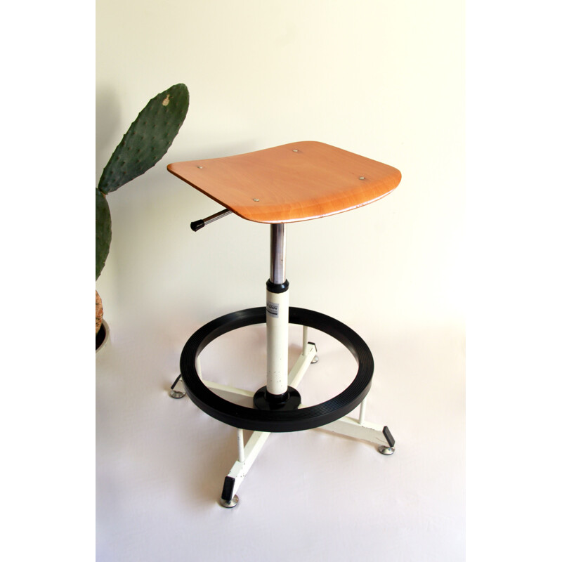 Vintage Stool by Giorgio Italy 1970s