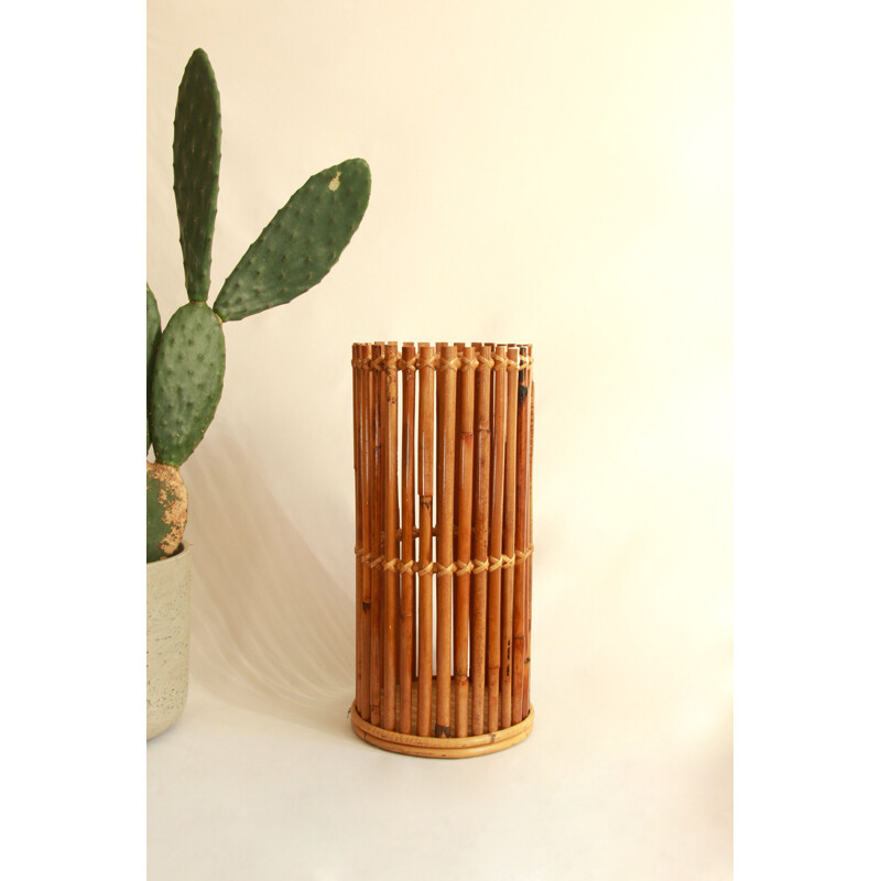 Vintage bamboo umbrella stand Cestello, Italy 1960