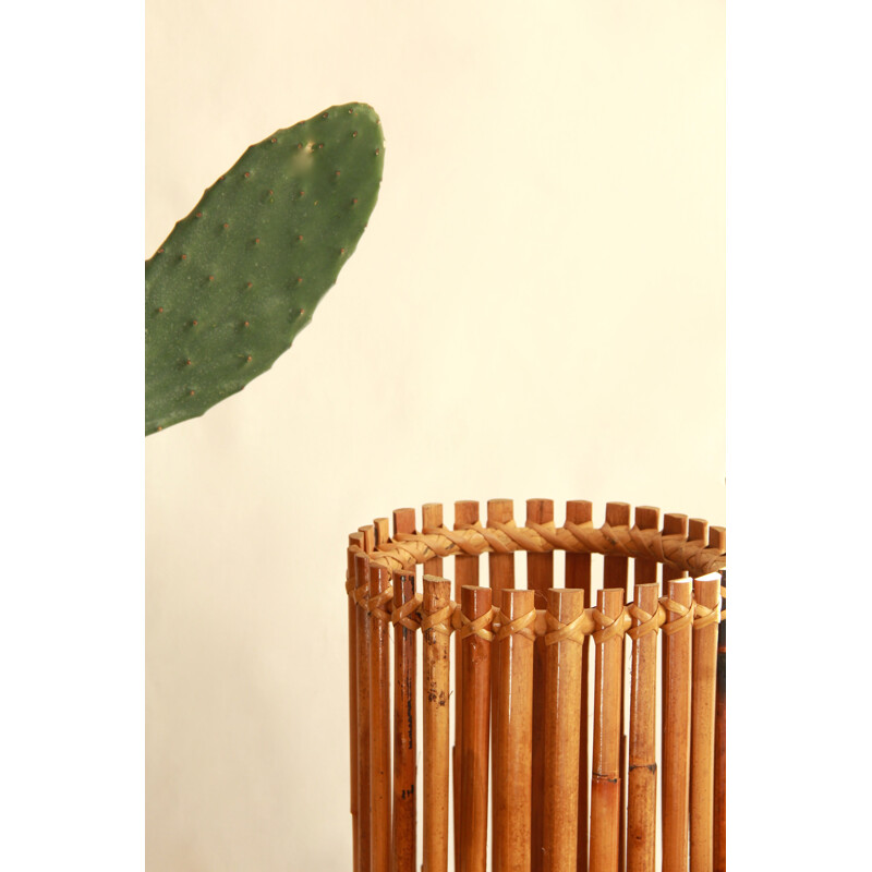 Paragüero vintage de bambú Cestello, Italia 1960