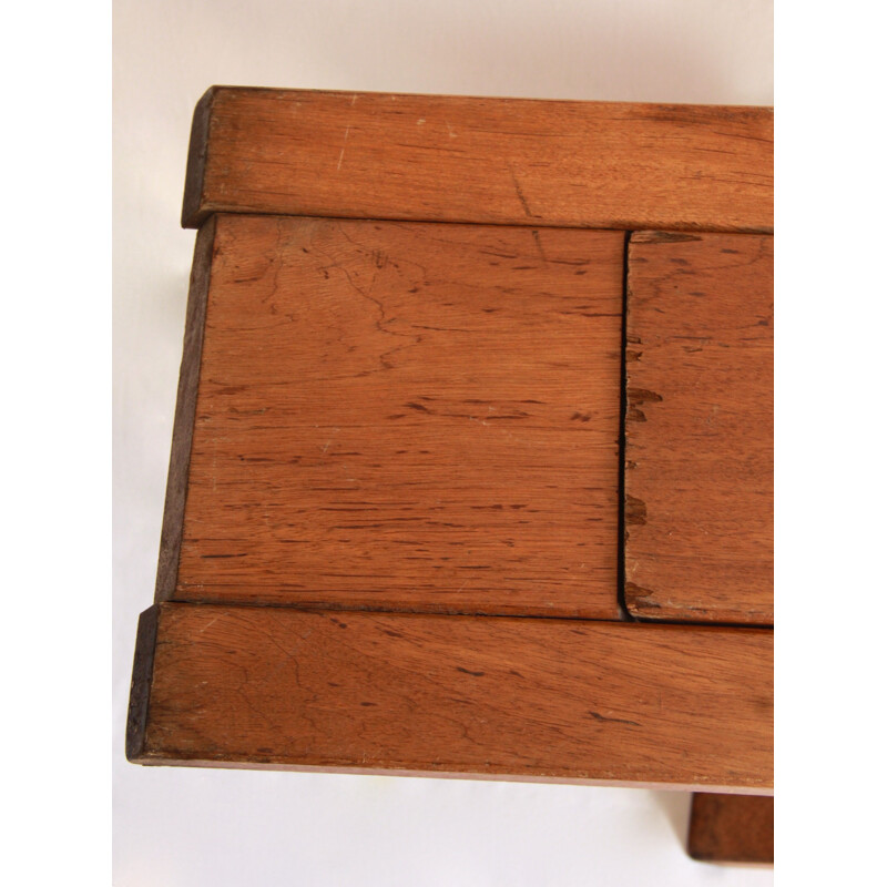 Par de taburetes de madera vintage Bankotte de Butzke 1990
