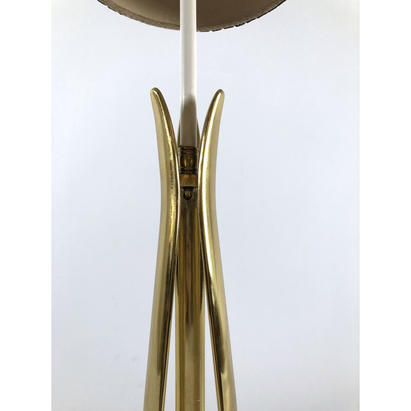 Lámpara de mesa vintage de mármol y latón de Arredoluce, Italia 1950