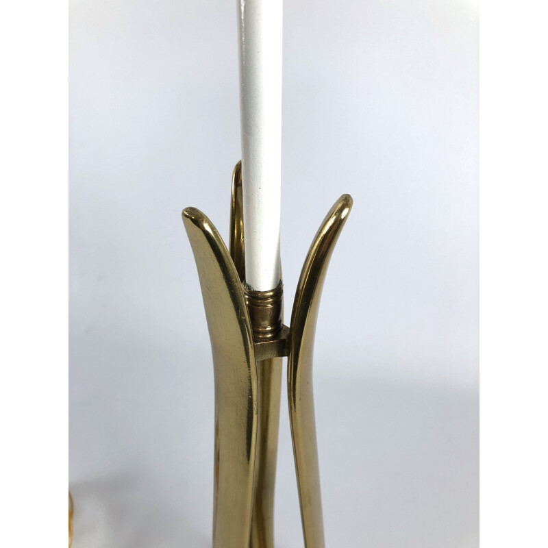 Vintage table lamp in marble and brass from Arredoluce, Italy 1950