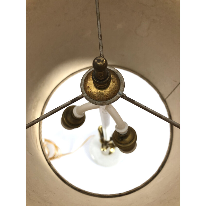 Vintage table lamp in marble and brass from Arredoluce, Italy 1950