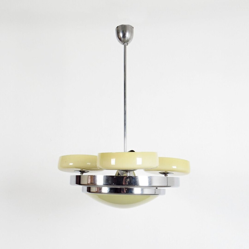 Vintage suspension lamp, Czechoslovakia 1930