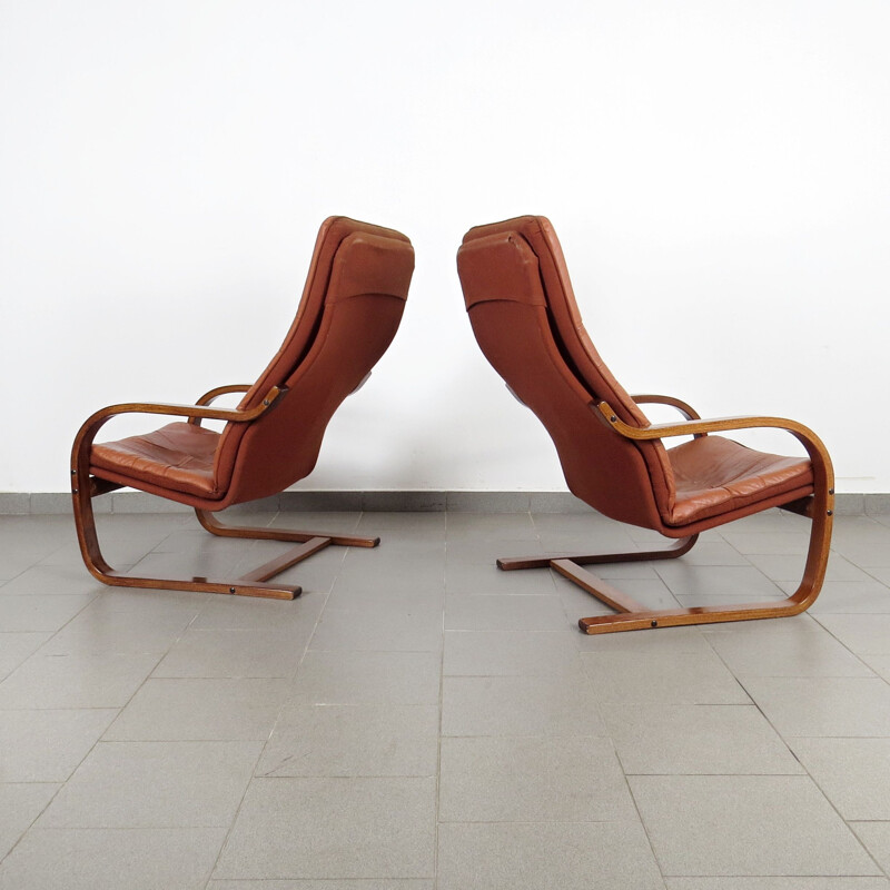 Pair of vintage armchairs Czechoslovakia 1970