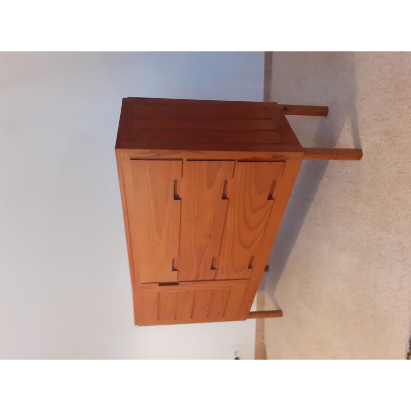 Vintage pine highboard by Gautier Delaye