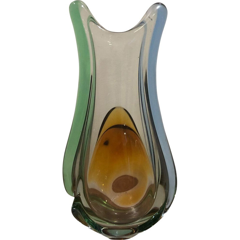 Vaso de vidro de Murano italiano 1960