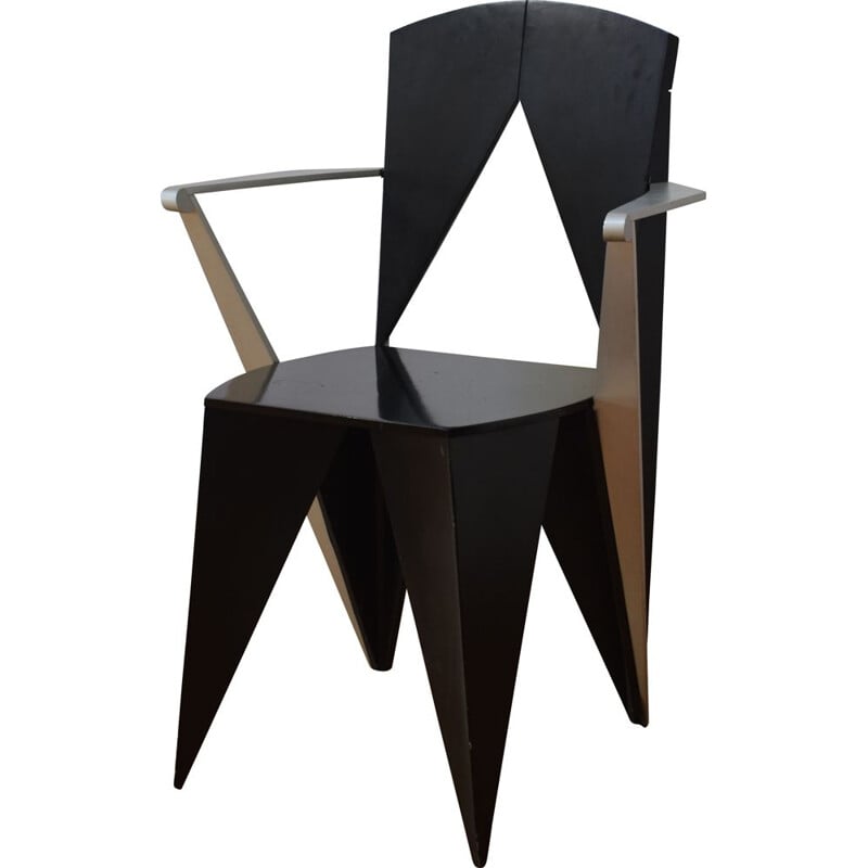 Vintage chair by Adriano and Paolo Suman for Giorgetti 1980s