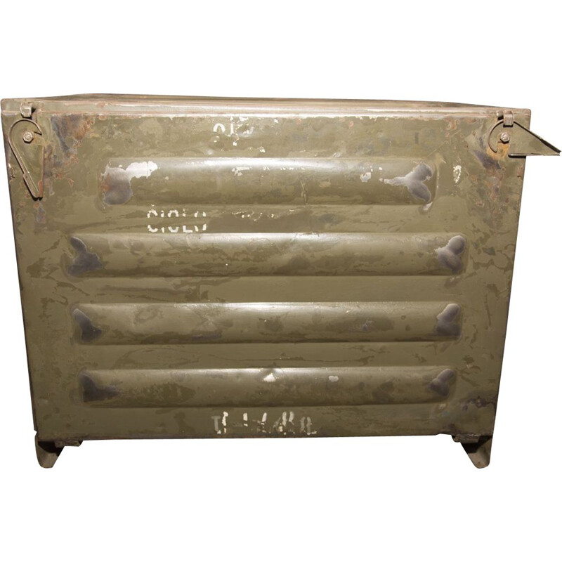 Vintage Army metal box chest of drawers 1950s