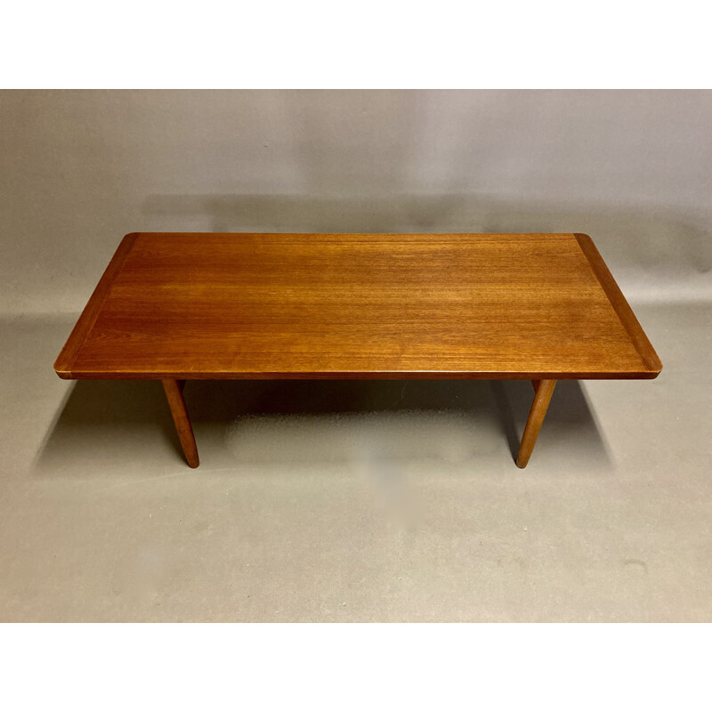 Vintage teak coffee table scandinavian 1960s