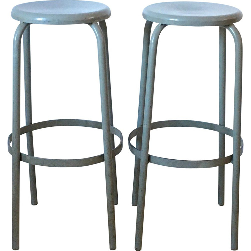 Pair of vintage industrial stools 1970s